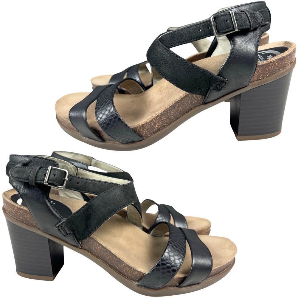 ABEO B.I.O.system Sandals Womens Size 7N Black Neutral "BIANA" Strappy Heels - Picture 2 of 11